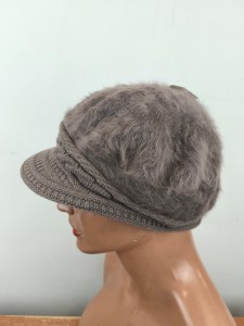 kaszkiet - wełna ocieplany  z angorką  rozm. 52-58 cm / CELIA  0019022 beż mysi kamienny