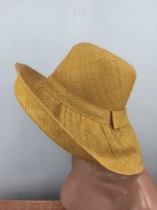 ultra lekki kapelusz do walizki słomka naturalna rafia   ITALIA  GIANNA  / 0074906 /   r.55-58 cm / żółty