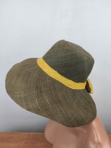 ultra lekki kapelusz do walizki słomka naturalna rafia   ITALIA  GIANNA  / 0074909 /   r.55-58 cm / oliwka ciemniejsza 