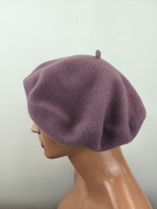 beret 11,5 cali / średnica 29 cm /czeski woolmark 100% wełna / 055210 brudny wrzos 