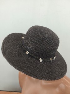 kapelusz słomka naturalna rozm.55-58 cm  /  słomka lekki / 038607 antracyt czarny