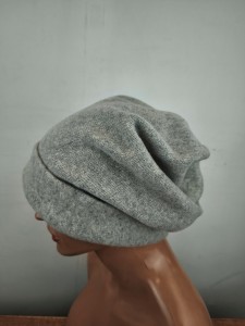 Czapka zimowa  new wool wełniana NIKA 053703 popiel melanż