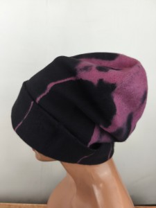 CZAPKA zimowa damska new wool 100% wełna ZW/ NIKA cieniowana /  005359 czarno różowa 