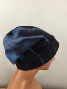 CZAPKA zimowa damska new wool 100% wełna ZW/ NIKA cieniowana /  005372 czarno niebieska