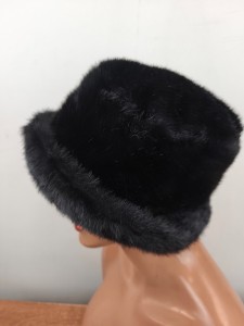 lekki kapelusz futerko eko misiu r.54-57  cm  / 0655011 czarna
