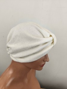lekki turban miękki frotte ekri   0088067 52-56 cm 