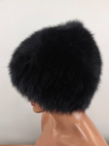czapka futrzana futro naturalne r.uni FNR 087297 czarny lis