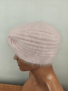 turban ciepła czapka zangorą  r.uni  ALICJA- TURBAN  0116351 puder róż