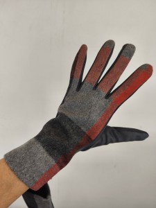  rękawiczki  mięciutkie wełniane wełenka   ZK- 0354003 popiel z rudym