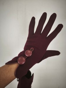  rękawiczki  mięciutkie dzianinka ZK- 0374022 bordo