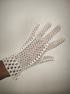 rękawiczki na szydełku hand made UNIKAT rozm. S-XS bawełna 074363 butikdominiki.pl