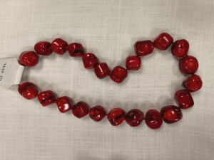 duże  korale koral naturalny czerwony bordo  00215973