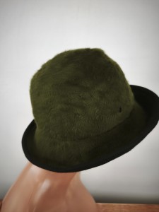kapelusz damski sierść od modniarki WYPRZEDAŻ / r.54-56,5 cm / 0470082 zieleń z czernią