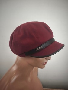 kaszkiet damski WS  r.53-56 cm  / 0500662  bordo 