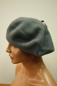 Beret wełniany r.54-58 cm / 11,5" 100% wełna / 13156 popiel 