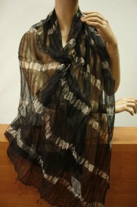 szal wieczorowy jedwabny mgiełka 9981 czarny butikdominiki.pl