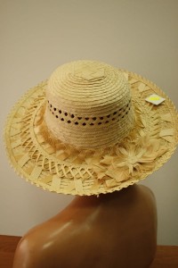 kapelusz słoma naturalna r.56-58/ 7552 ozdobiony  butikdominiki.pl