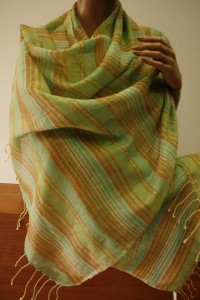 szal len naturalny z bawełną 10157 butikdominiki.pl