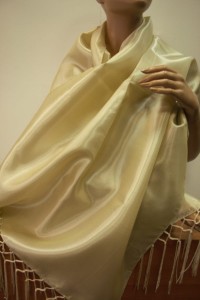 szal TAFTA beż-szampan