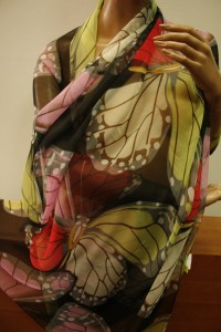 szal żorżeta we wzory  045974 butikdominiki.pl 