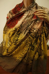 duży szal pareo jedw/wis 110x83 cm / 00155