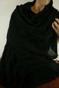 szal  lekki  wiskozowy marszczony  0090569  czarny