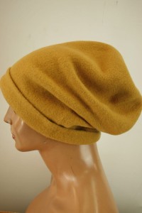 Czapka zimowa  new wool wełniana NIKA 003726 miodowa