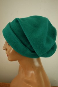 Czapka zimowa  new wool wełniana NIKA 003738 zieleń lazurowa